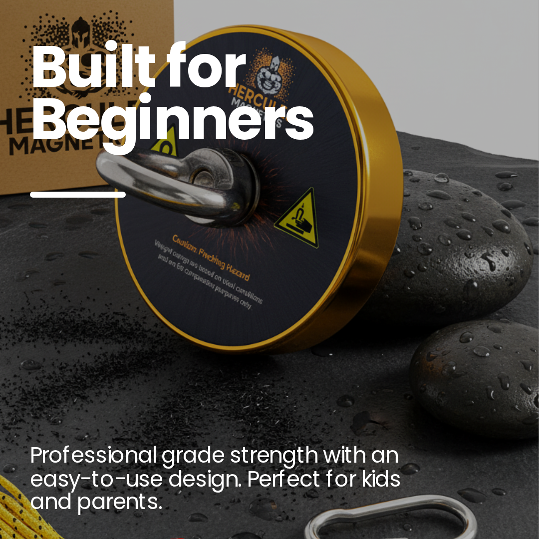 1000 lbs Magnet Fishing Kit w/ 100ft Nylon Rope, Carabiner & Gloves